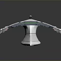 Futuristic Silver Aircraft With Streamlined Design Sleek Wings And Advanced Structural Details